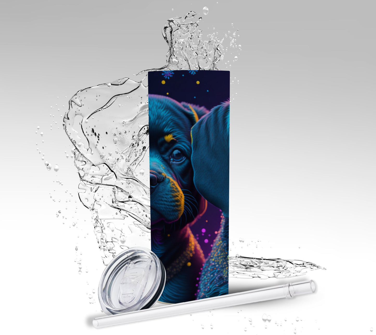 Glitter Puppies, Sublimation Insulated Tumbler