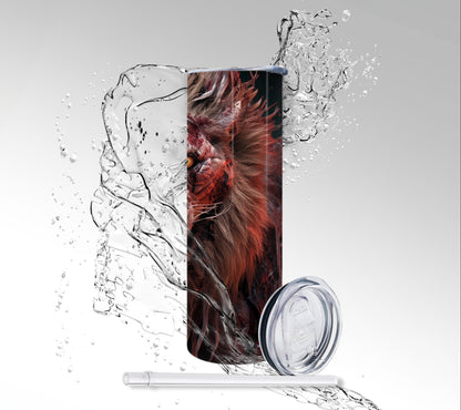 3D Zombie Lion, Sublimation Insulated Tumbler