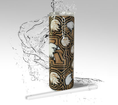 Customize Your High School, Glitter Epoxy 20 oz Skinny Tumbler