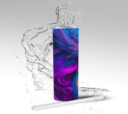 Electirc Mermaid, Sublimation 20 oz Skinny Tumbler