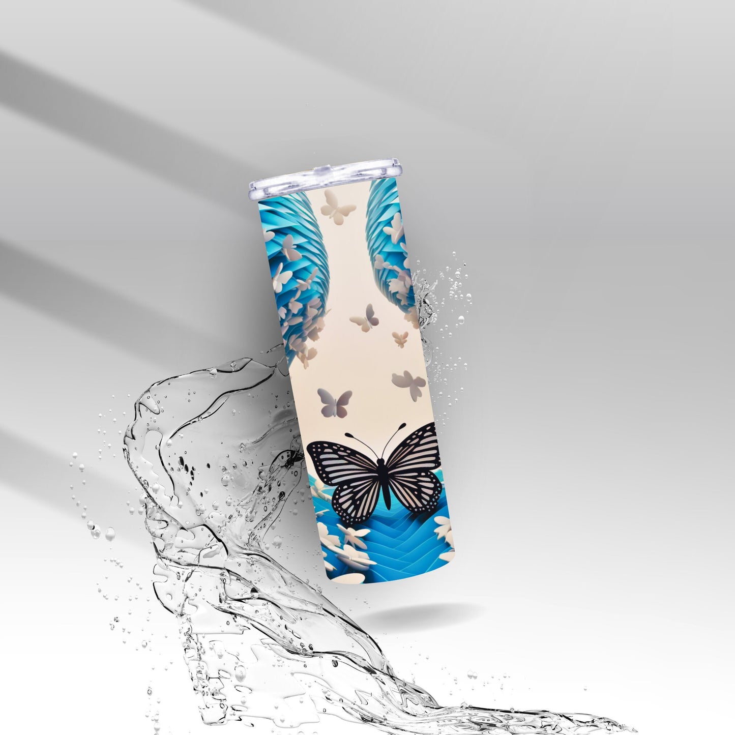 3D Optical Illusion Butterfly, Sublimation Insulated Tumbler