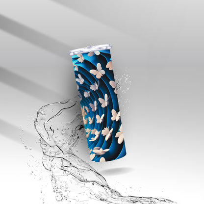3D Optical Illusion Butterfly, Sublimation Insulated Tumbler