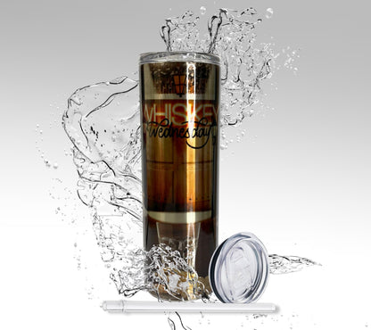 Men’s Whiskey, Sublimated 20oz Skinny Stainless Steel Tumbler