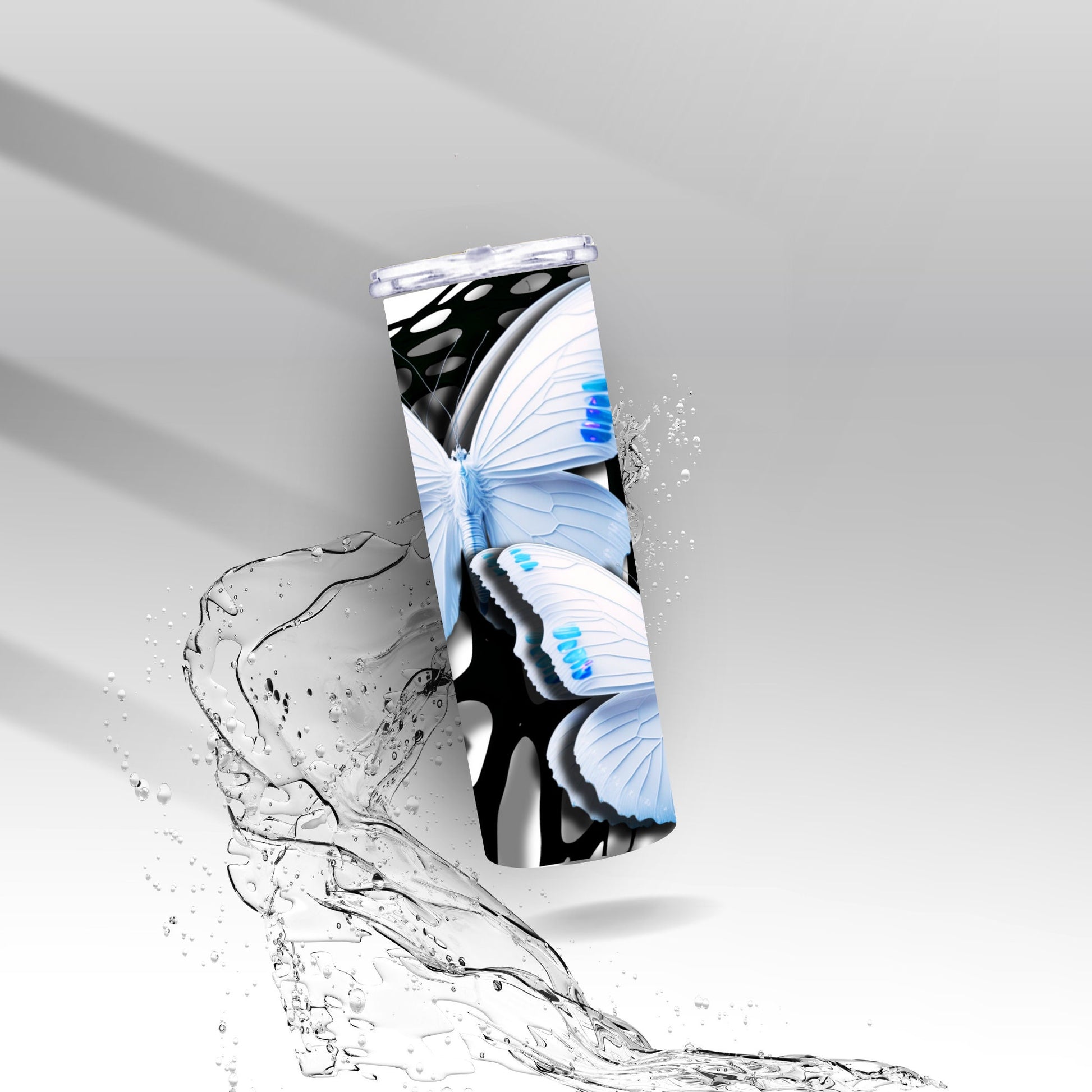 Abstract 3D Butterflies, Sublimation Insulated Tumbler