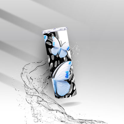 Abstract 3D Butterflies, Sublimation Insulated Tumbler