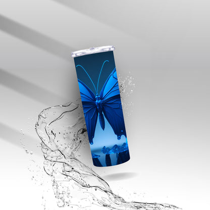 Blue Butterfly, Sublimation Insulated Tumbler
