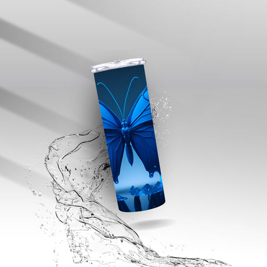 Blue Butterfly, Sublimation Insulated Tumbler