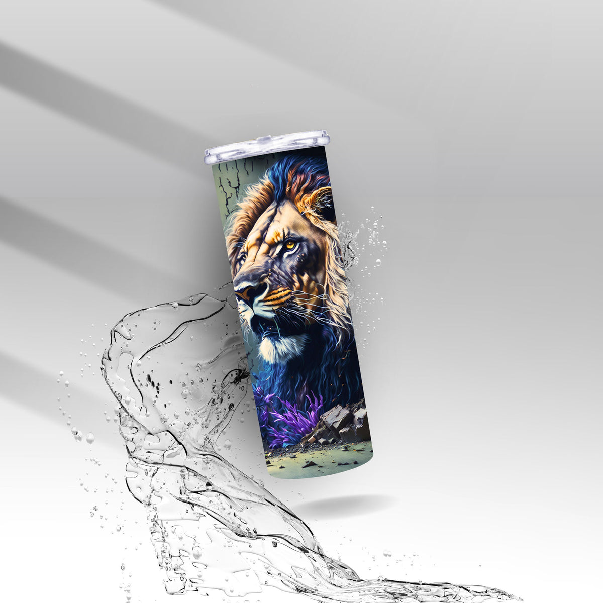 Graffiti Wall Lion, Sublimation Insulated Tumbler