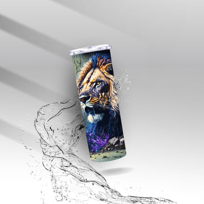 Graffiti Wall Lion, Sublimation Insulated Tumbler