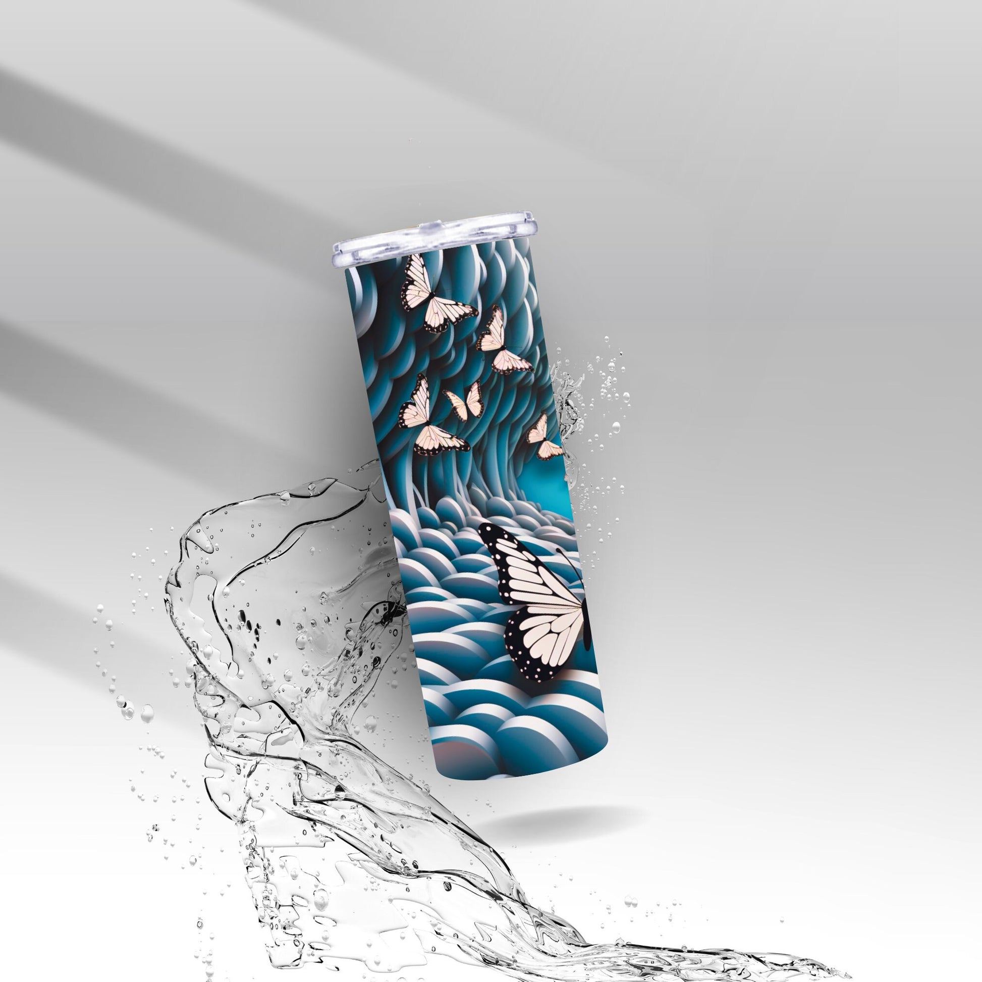 Optical Illusion 3D Butterfly, Sublimation Insulated Tumbler