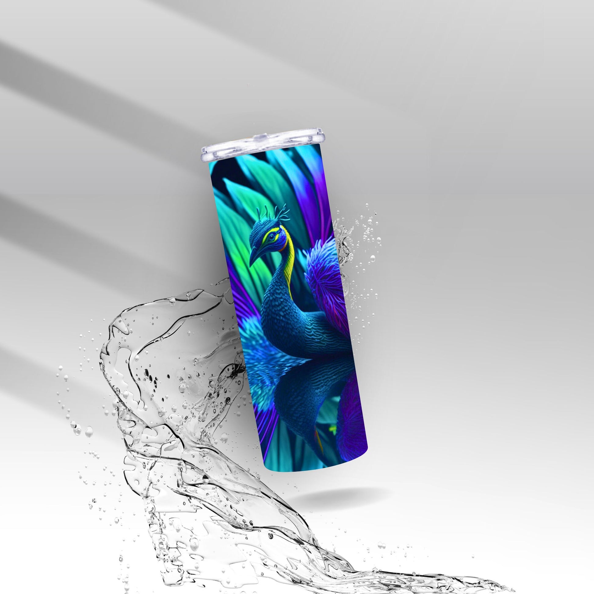 Rainbow Peacock, Sublimation Insulated Tumbler