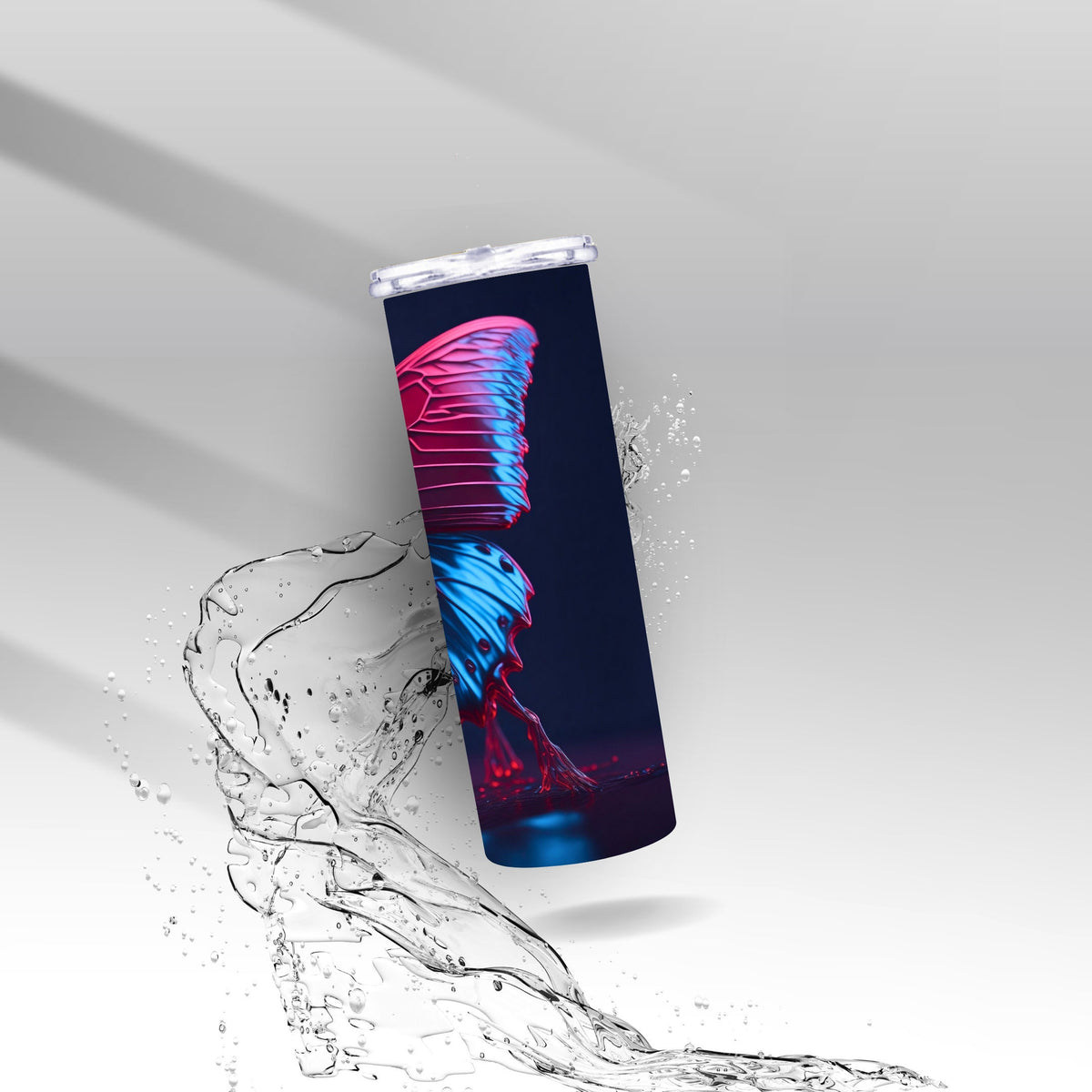 Red & Blue Butterfly, Sublimation Insulated Tumbler