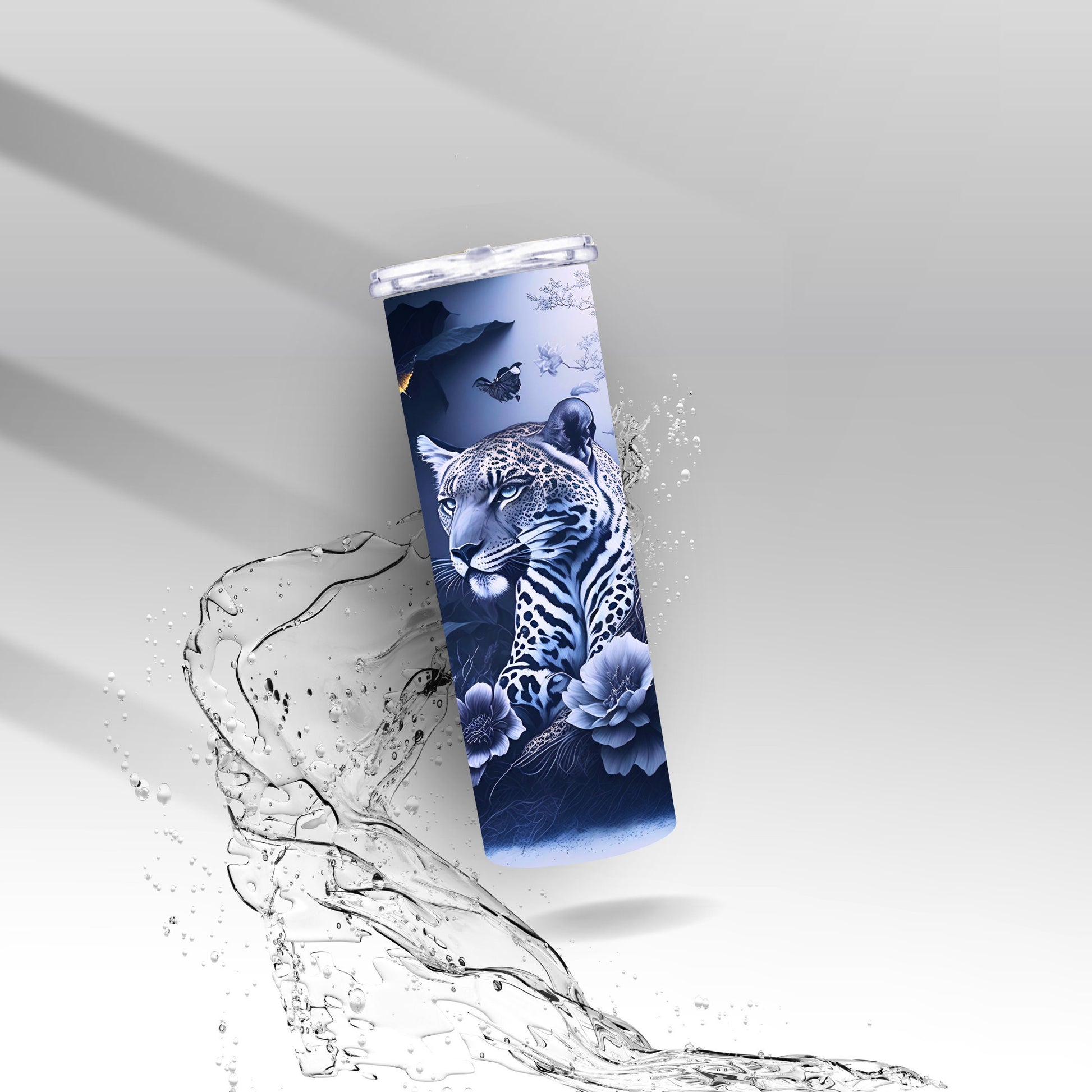 Watercolor Leopard, Sublimation Insulated Tumbler