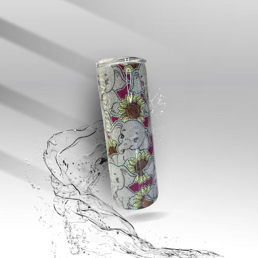 Elephant Sunflower, Epoxy Insulated Tumbler