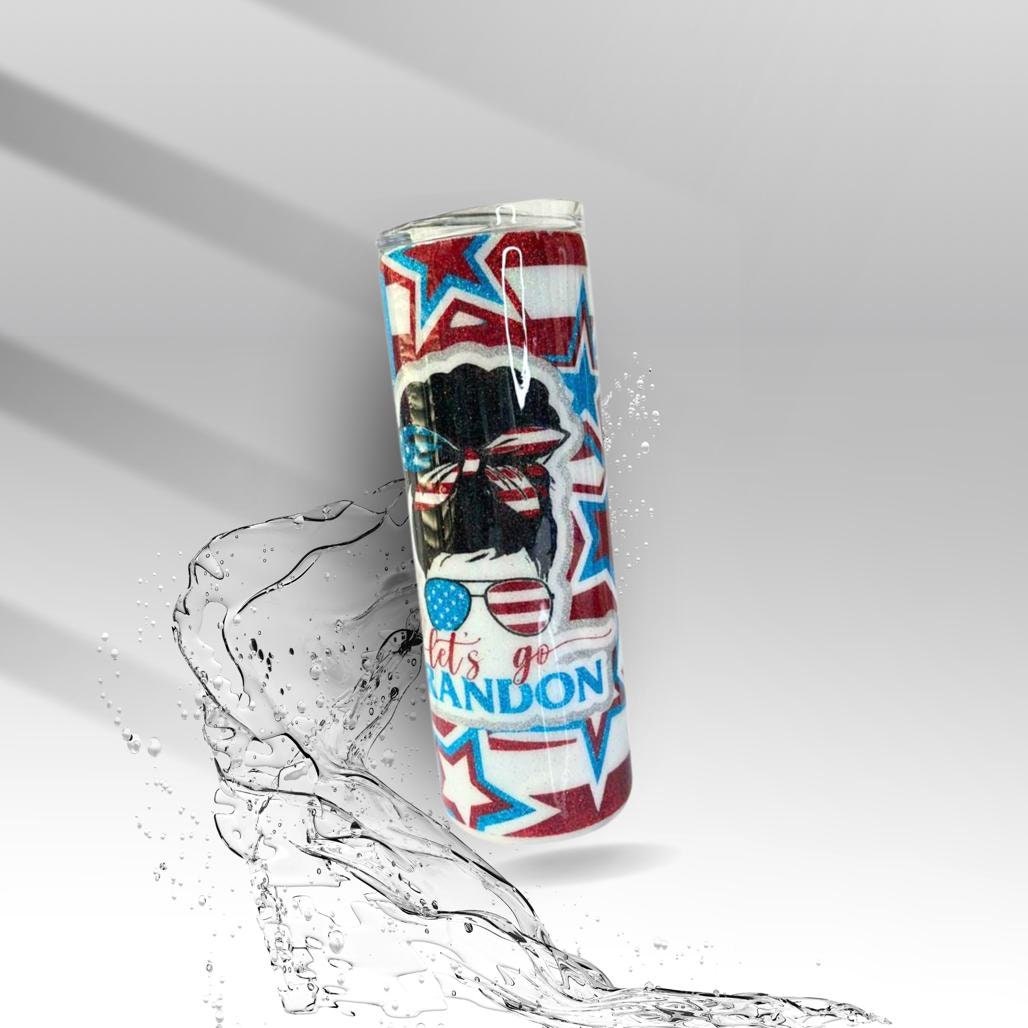 Let's Go Brandon Mom Bun, Epoxy Insulated Tumbler