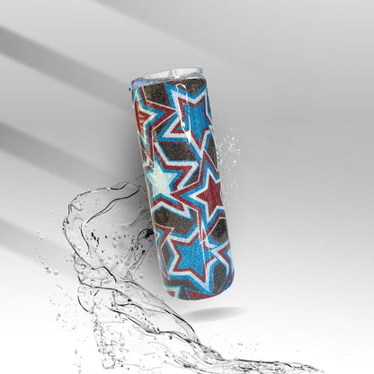 Patriotic Stars, Epoxy Insulated Tumbler