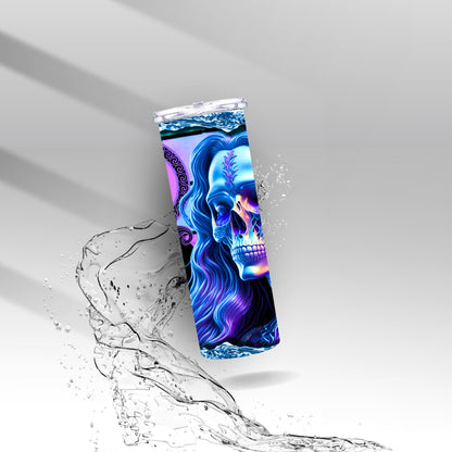 Aquarius Zodiac Skeleton, Sublimation Insulated Tumbler