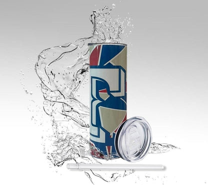 Rangers Abstract Style Baseball Tumbler, Texas Sports Sublimation Drinking Cup