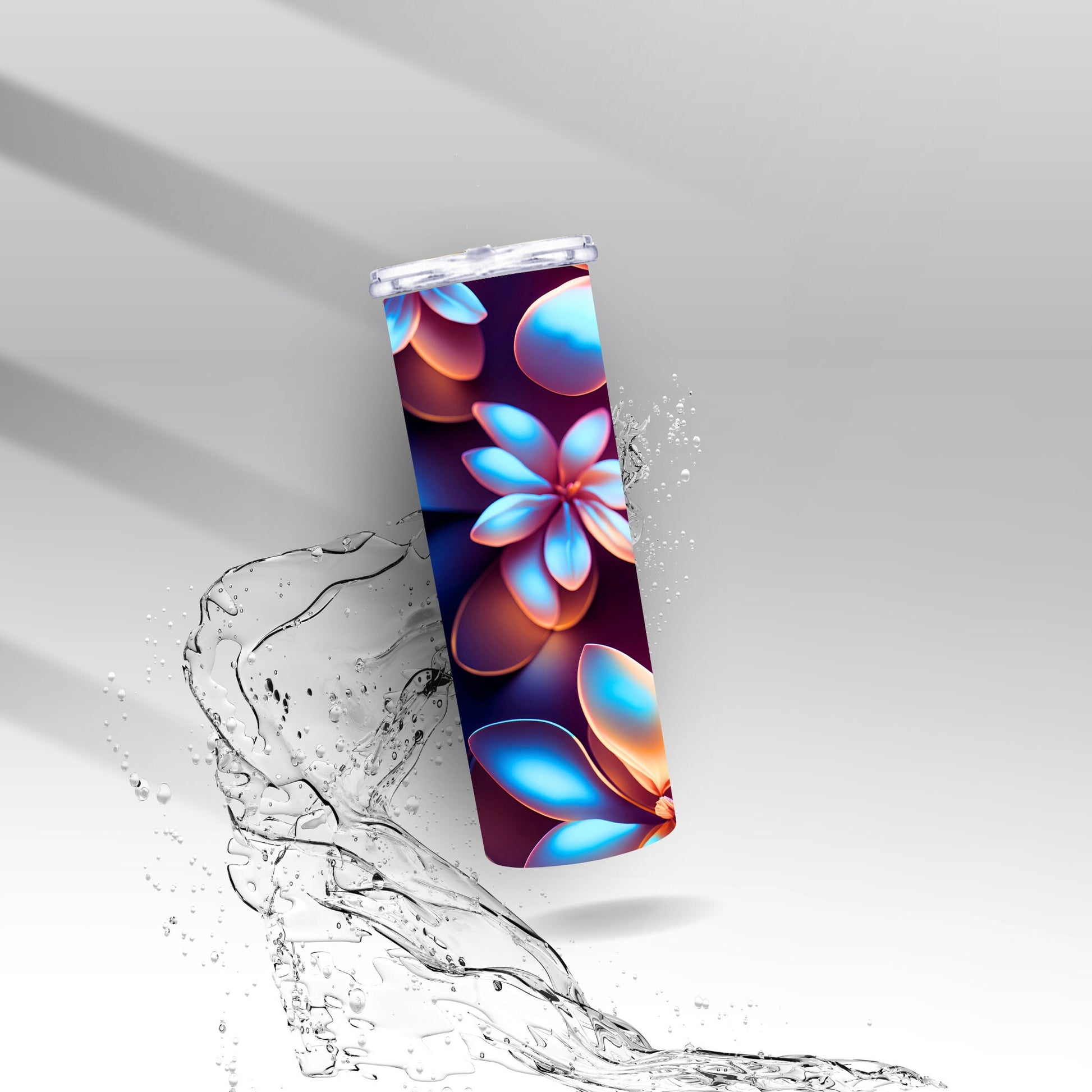 Iridescent Plumerias, Sublimation Insulated Tumbler