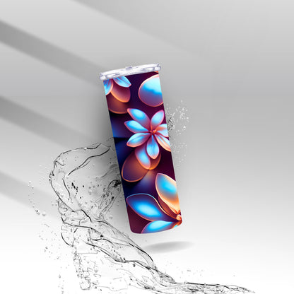 Iridescent Plumerias, Sublimation Insulated Tumbler