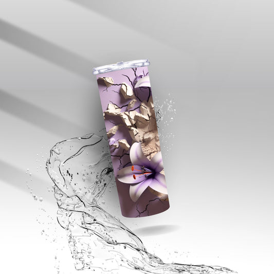 Lavender Lilies, Sublimation Insulated Tumbler