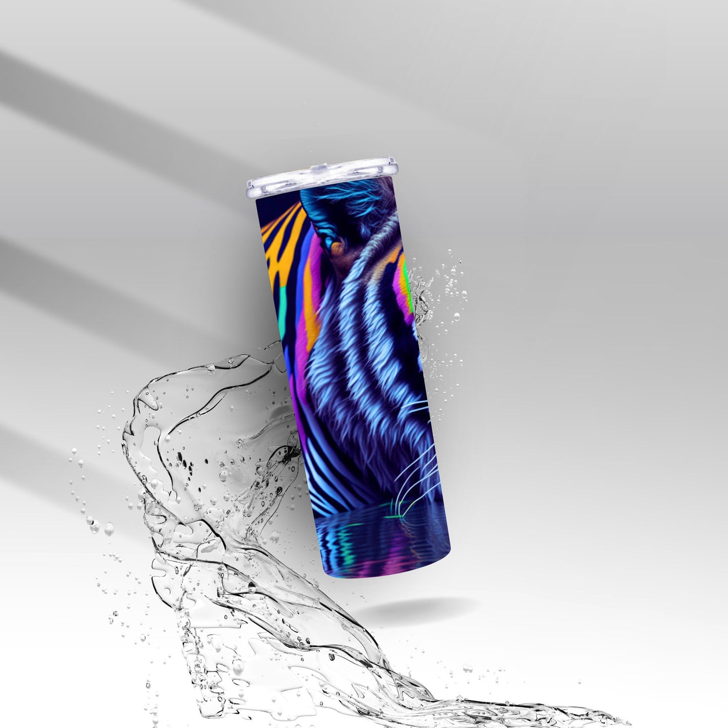 3D Rainbow Leopard, Sublimation Insulated Tumbler
