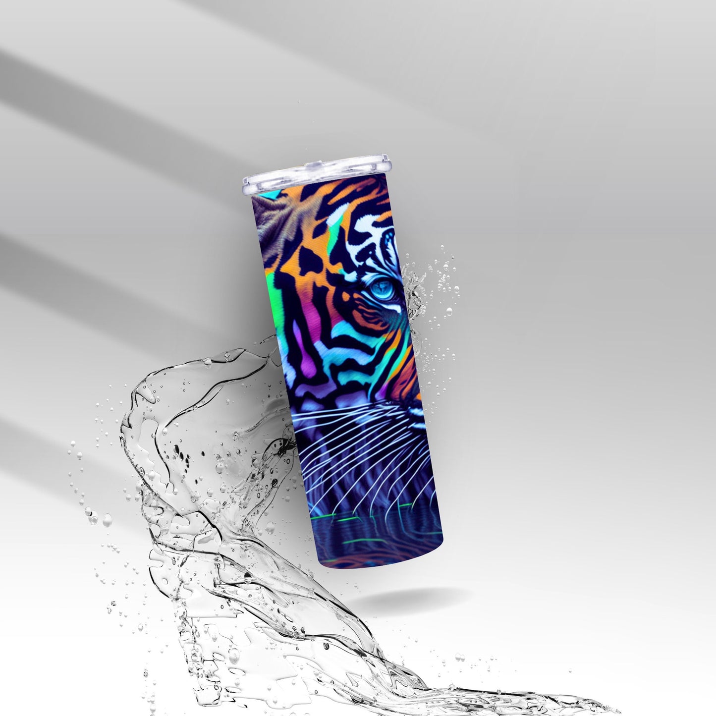 3D Rainbow Leopard, Sublimation Insulated Tumbler