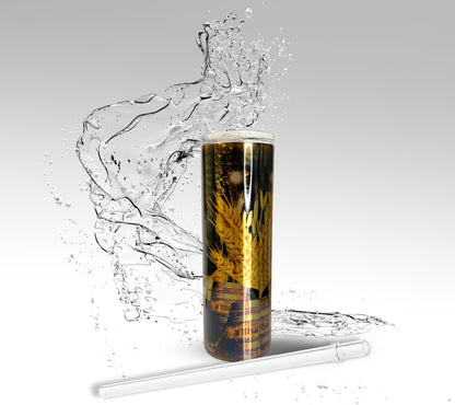 Men’s Whiskey, Sublimated 20oz Skinny Stainless Steel Tumbler