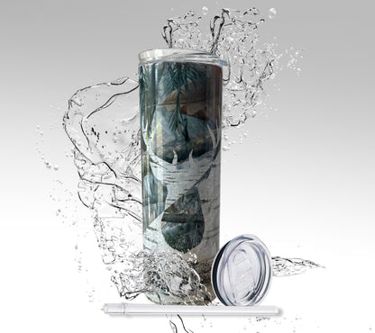 Deer Hunter, Sublimated 20oz Skinny Stainless Steel Tumbler