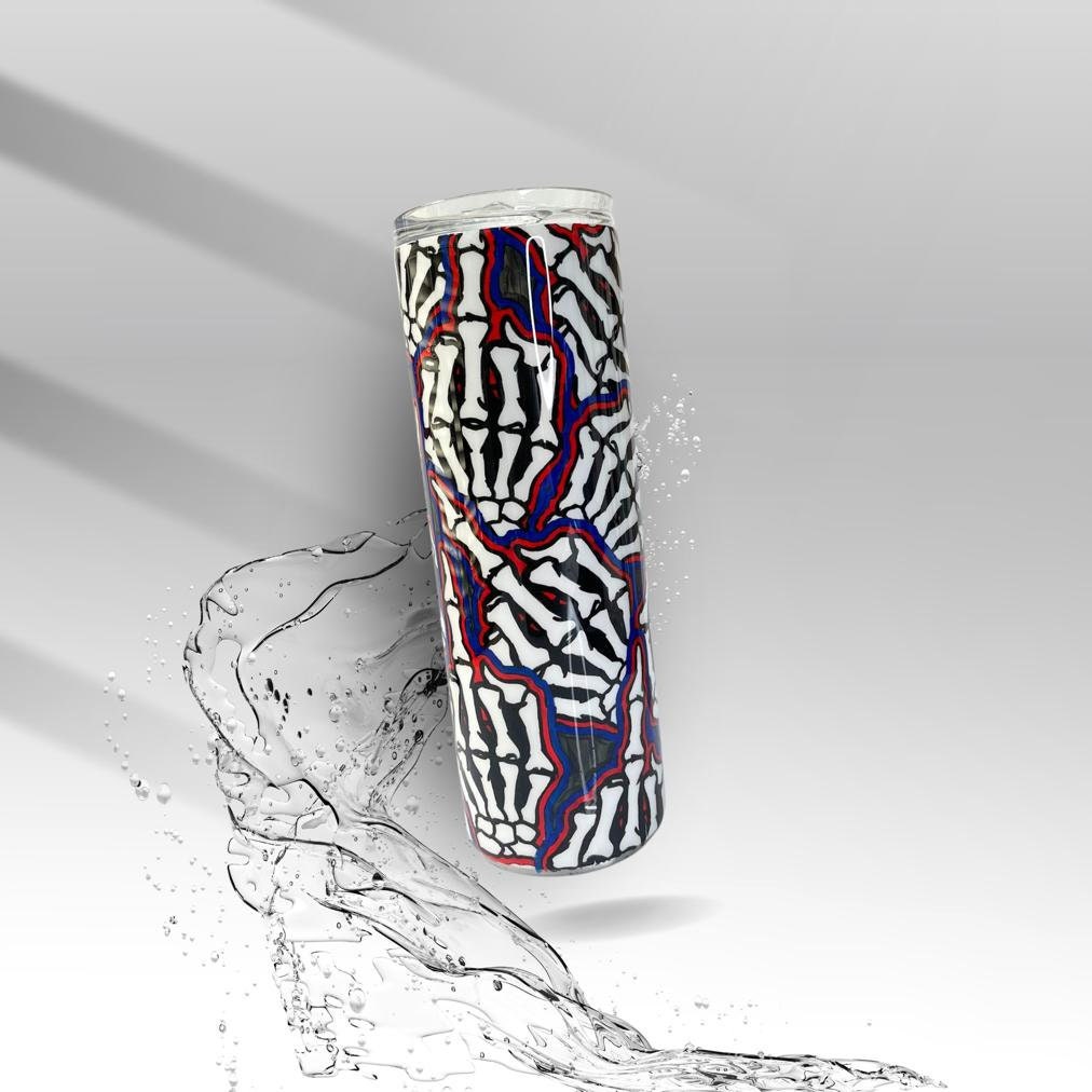 Skeleton F You Tumbler, Epoxy Insulated Tumbler