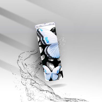 Abstract 3D Butterflies, Sublimation Insulated Tumbler