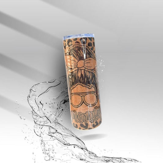 Leopard Print Mom, Epoxy Insulated Tumbler