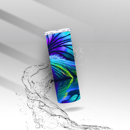 Rainbow Peacock, Sublimation Insulated Tumbler