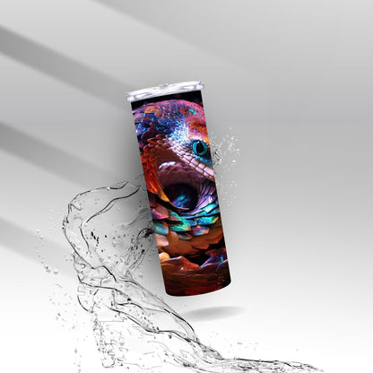 Rainbow Snake & Roses, Sublimation Insulated Tumbler