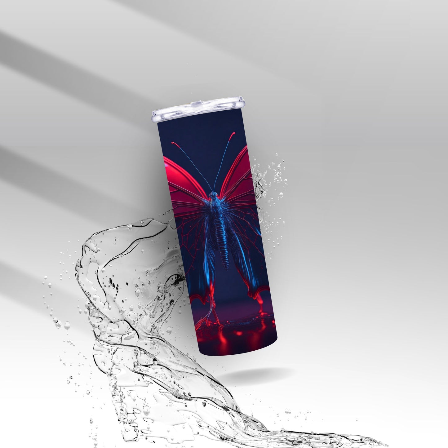 Red & Blue Butterfly, Sublimation Insulated Tumbler