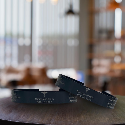 Laser Engraved Medical Bracelet