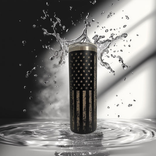 Laser Engraved Veteran Tumbler