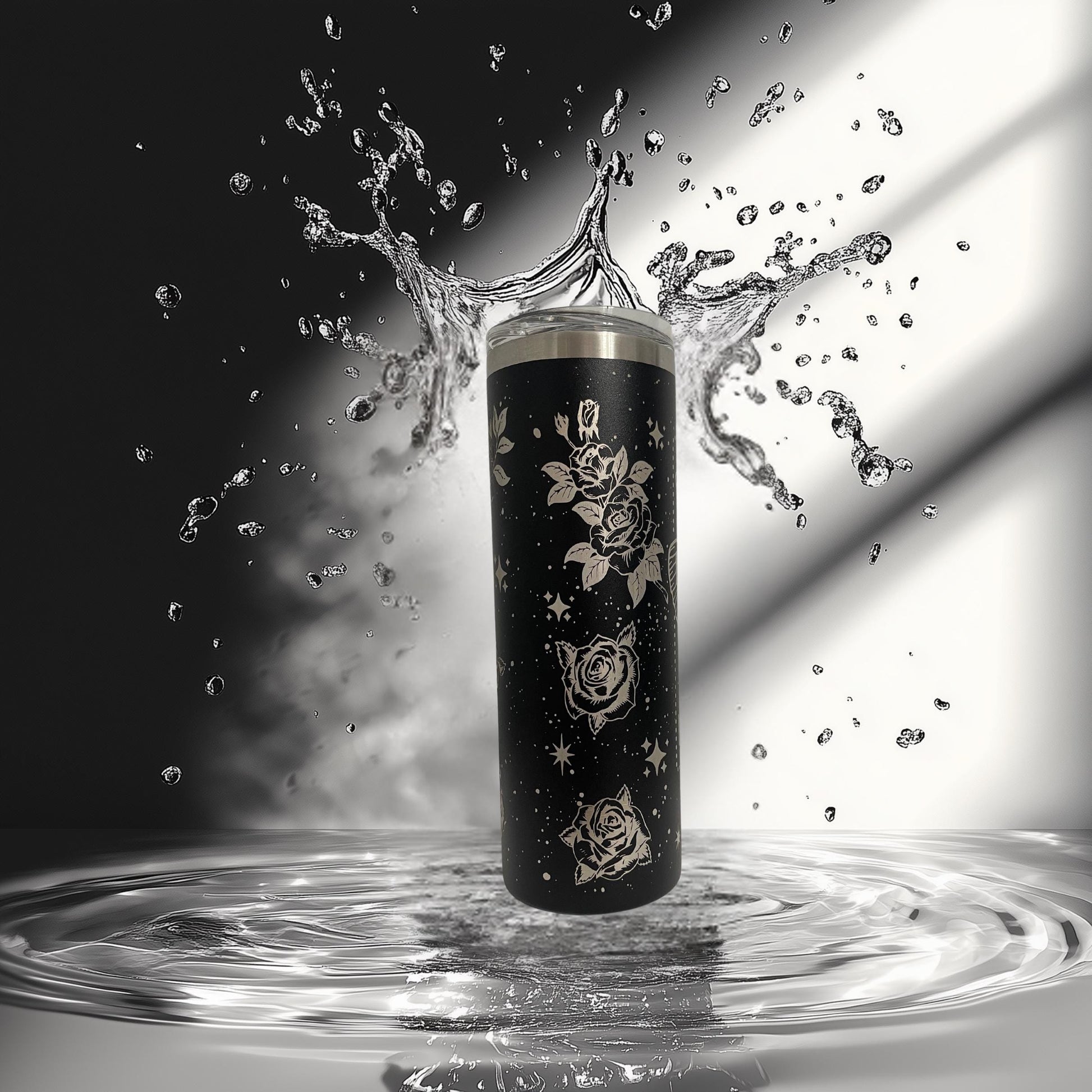 Be The Change Tumbler | Butterfly Laser Engraved 20oz | Inspirational Gift | Hot Cold Drinkware | Veteran Made