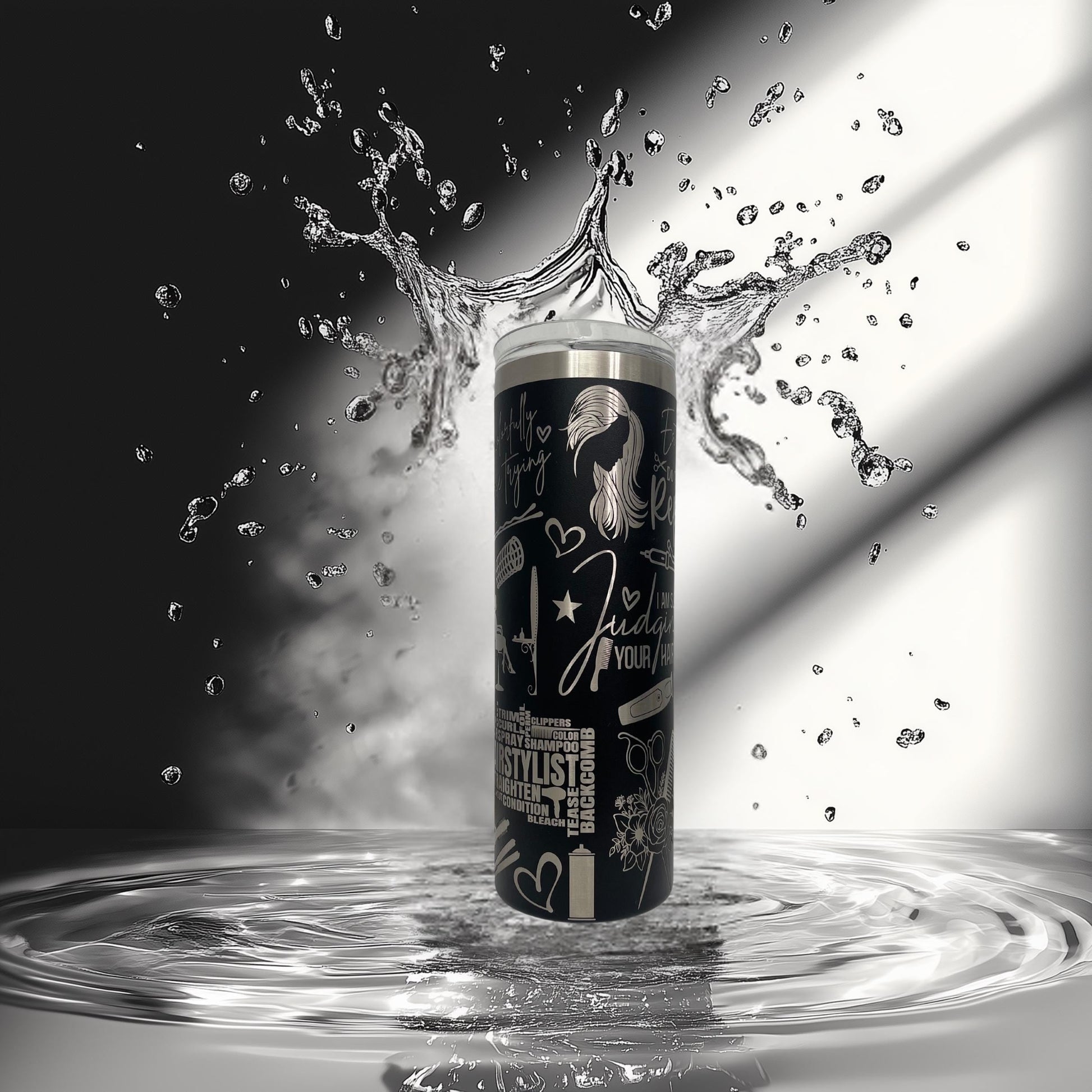 Hair Stylist Tumbler: Funny Laser Engraved Stainless Steel Salon Cup