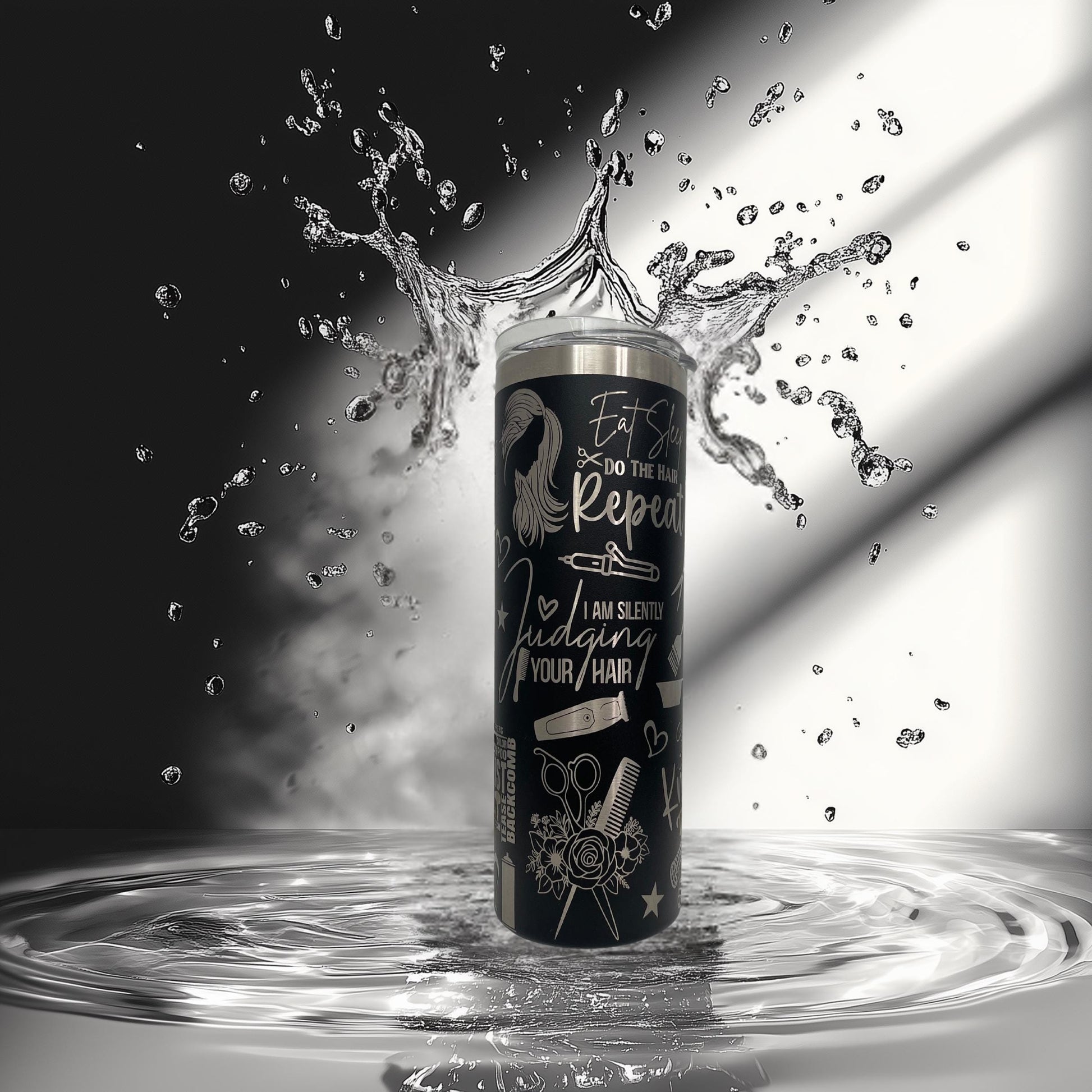 Hair Stylist Tumbler: Funny Laser Engraved Stainless Steel Salon Cup