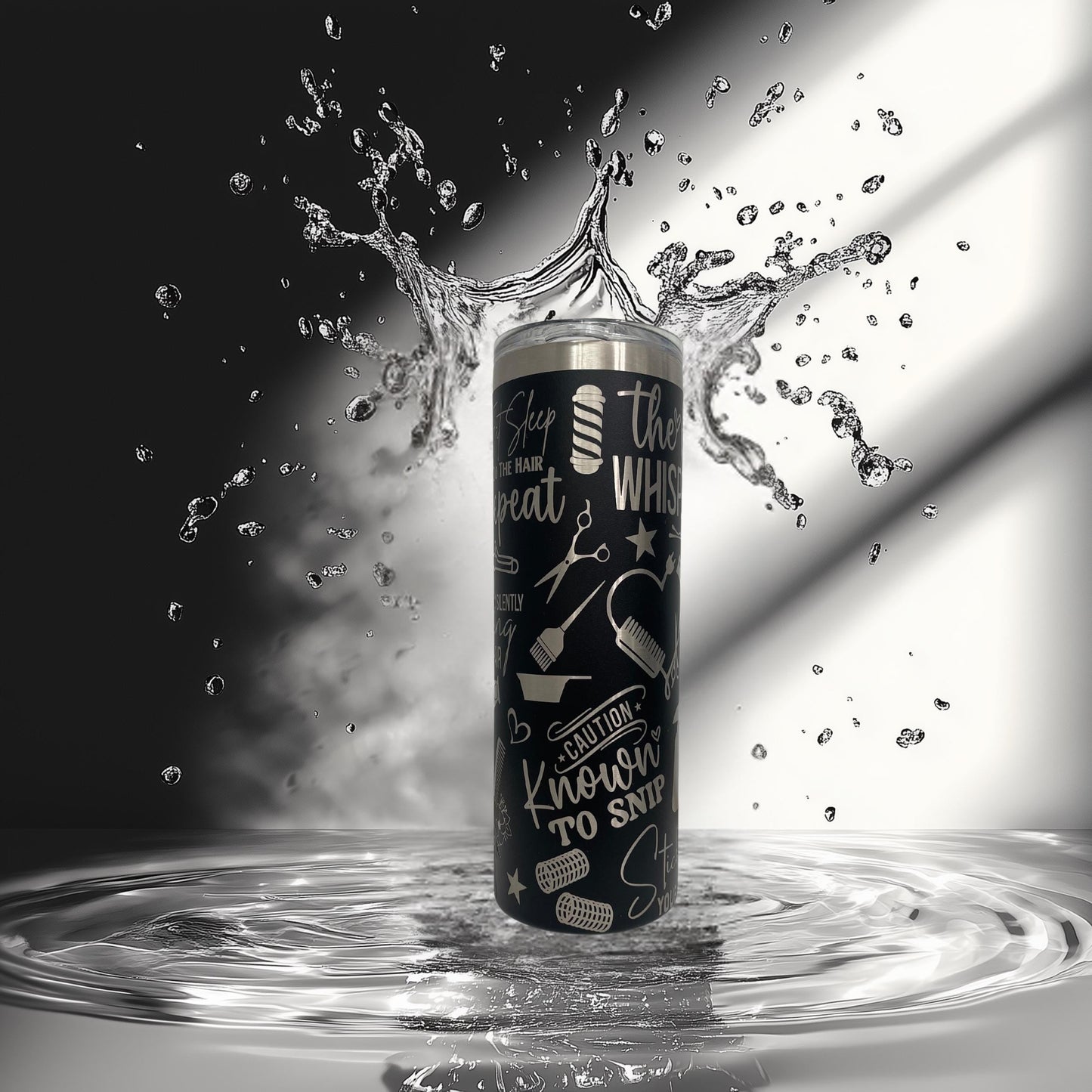 Hair Stylist Tumbler: Funny Laser Engraved Stainless Steel Salon Cup