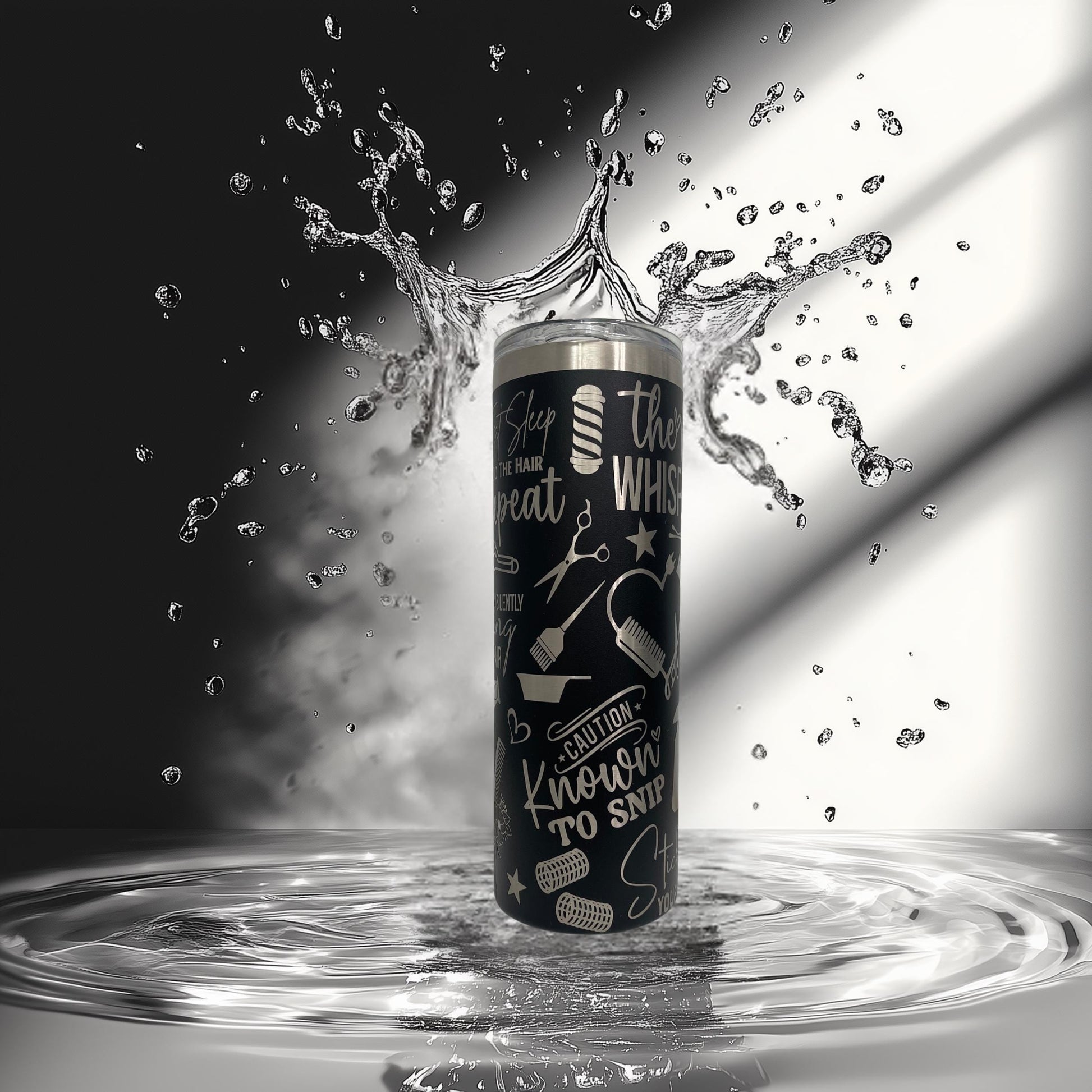 Hair Stylist Tumbler: Funny Laser Engraved Stainless Steel Salon Cup