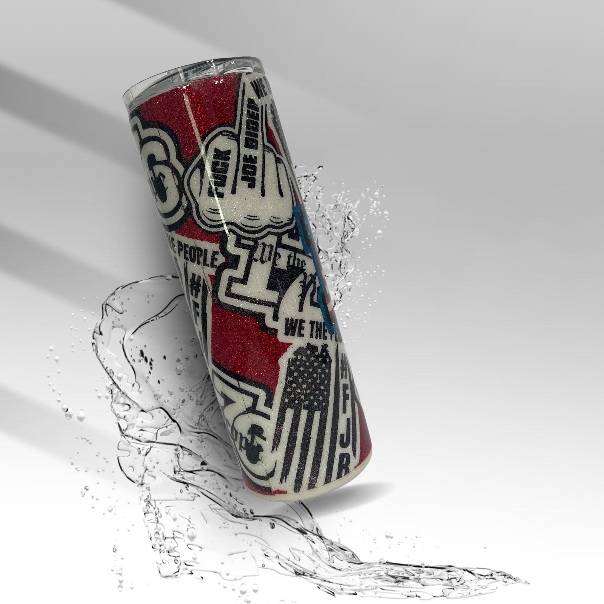 FJB Patriotic Tumbler | Glitter Epoxy Stainless Steel Cup (20oz 30oz)