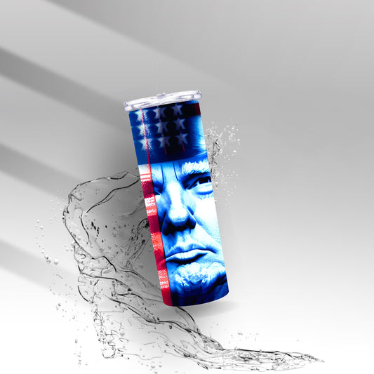 Trump Flag Tumbler | Patriotic President Cup | Custom 20oz 30oz Stainless Steel Sublimation Drinkware