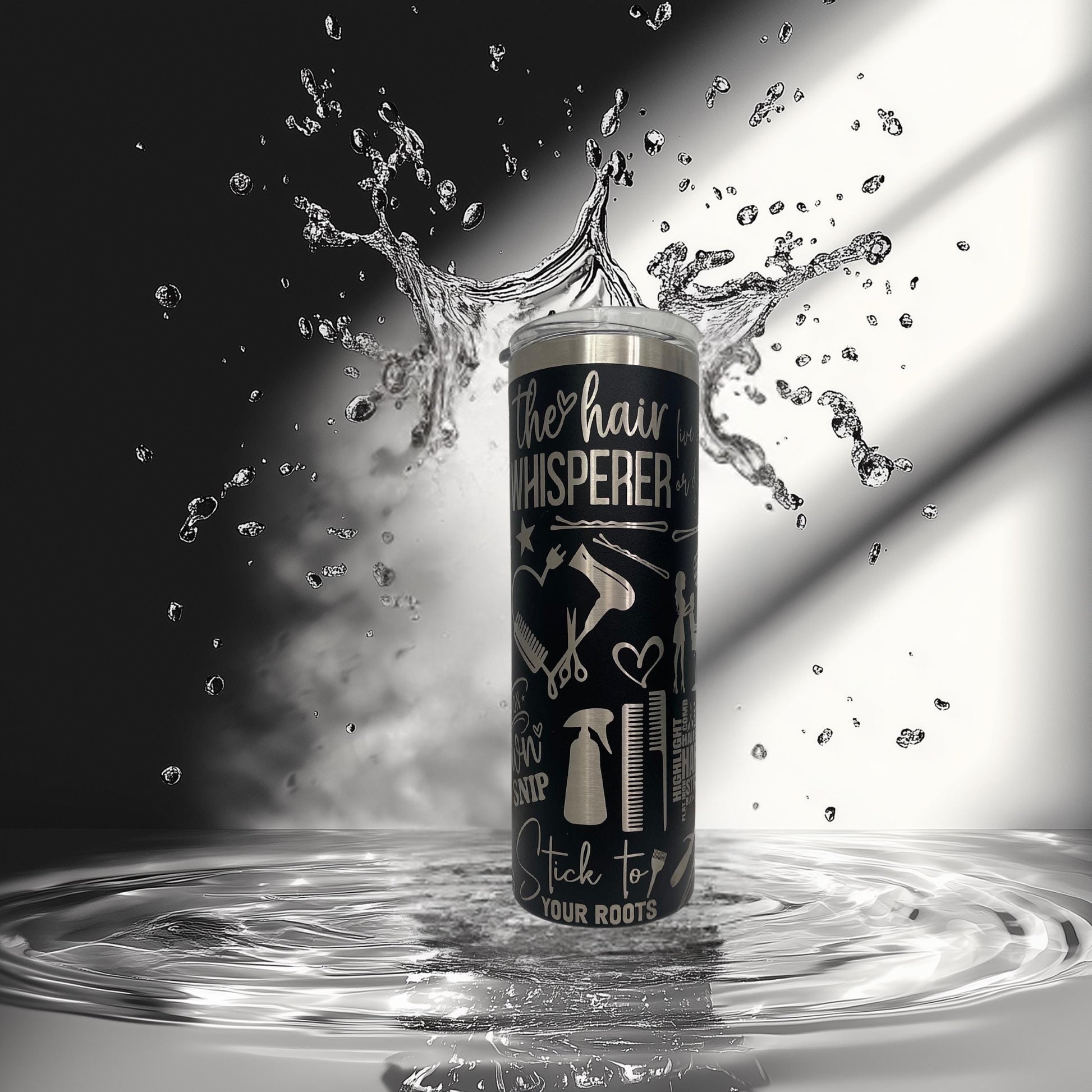 Hair Stylist Tumbler: Funny Laser Engraved Stainless Steel Salon Cup