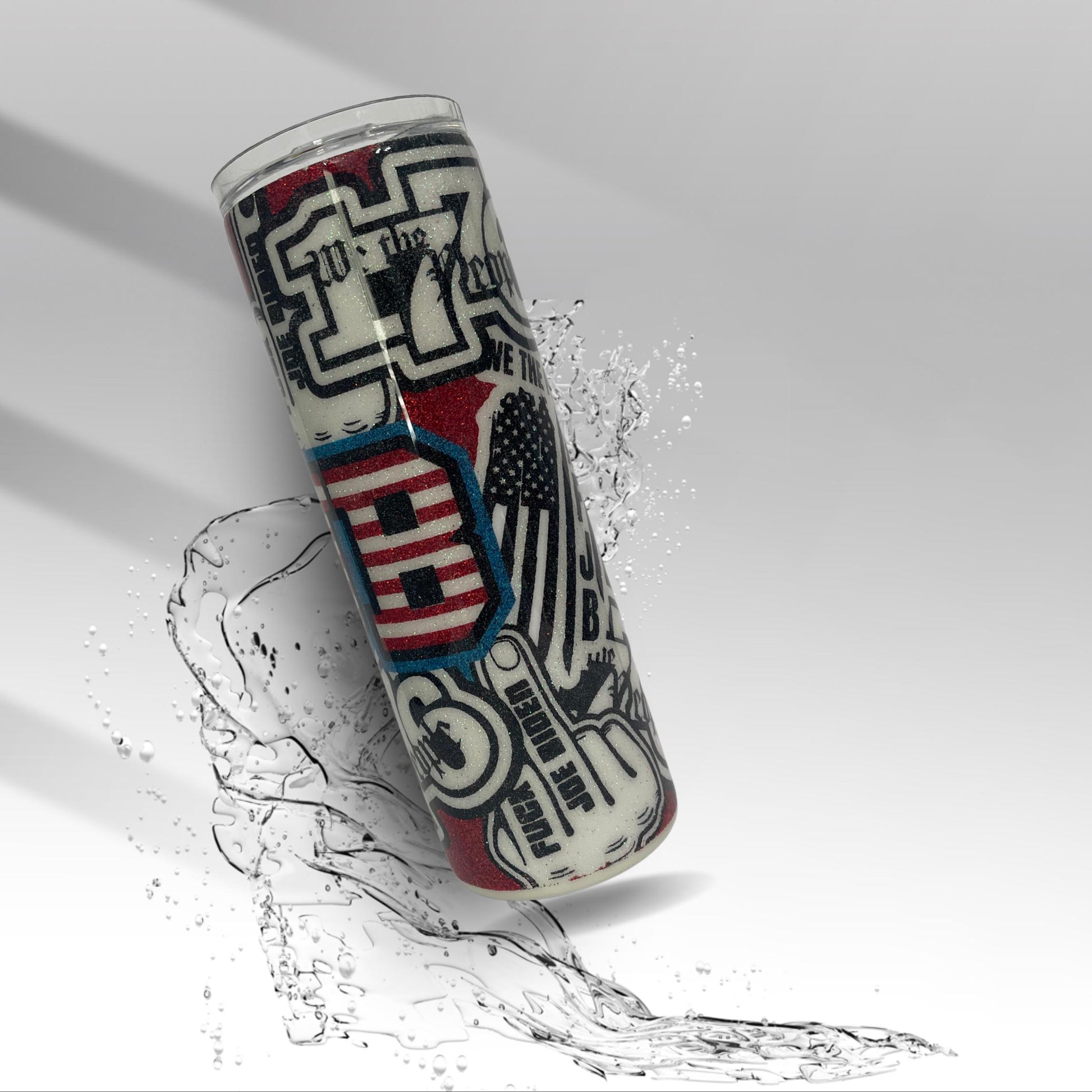 FJB Patriotic Tumbler | Glitter Epoxy Stainless Steel Cup (20oz 30oz)