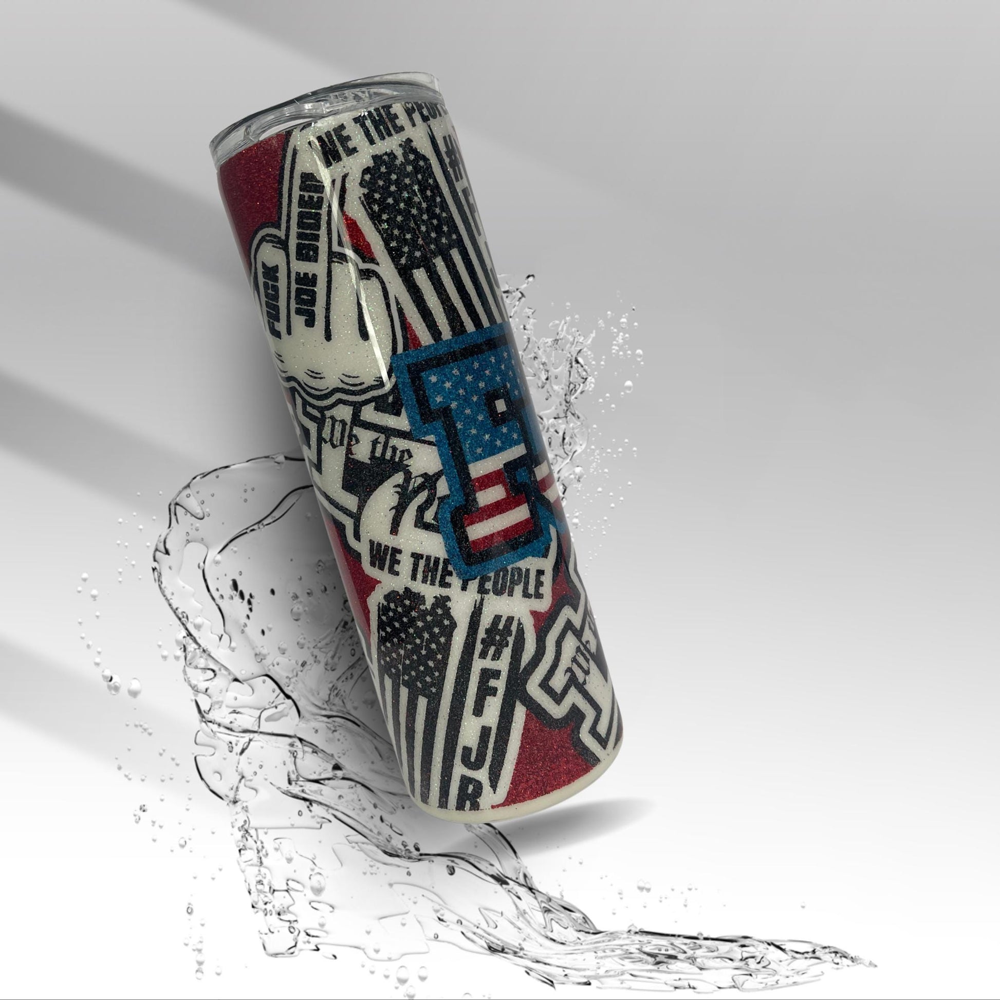 FJB Patriotic Tumbler | Glitter Epoxy Stainless Steel Cup (20oz 30oz)