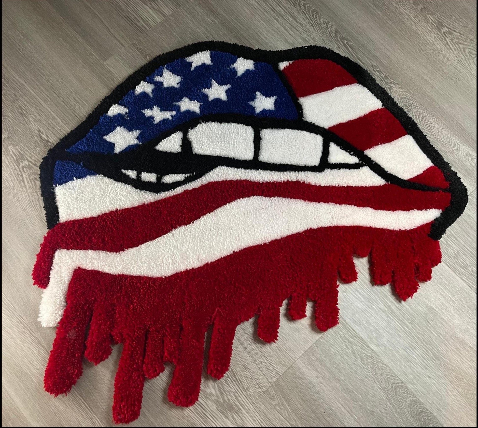 Custom Tufted Acrylic Yarn Rug - Handmade Veteran Owned - Made in Texas