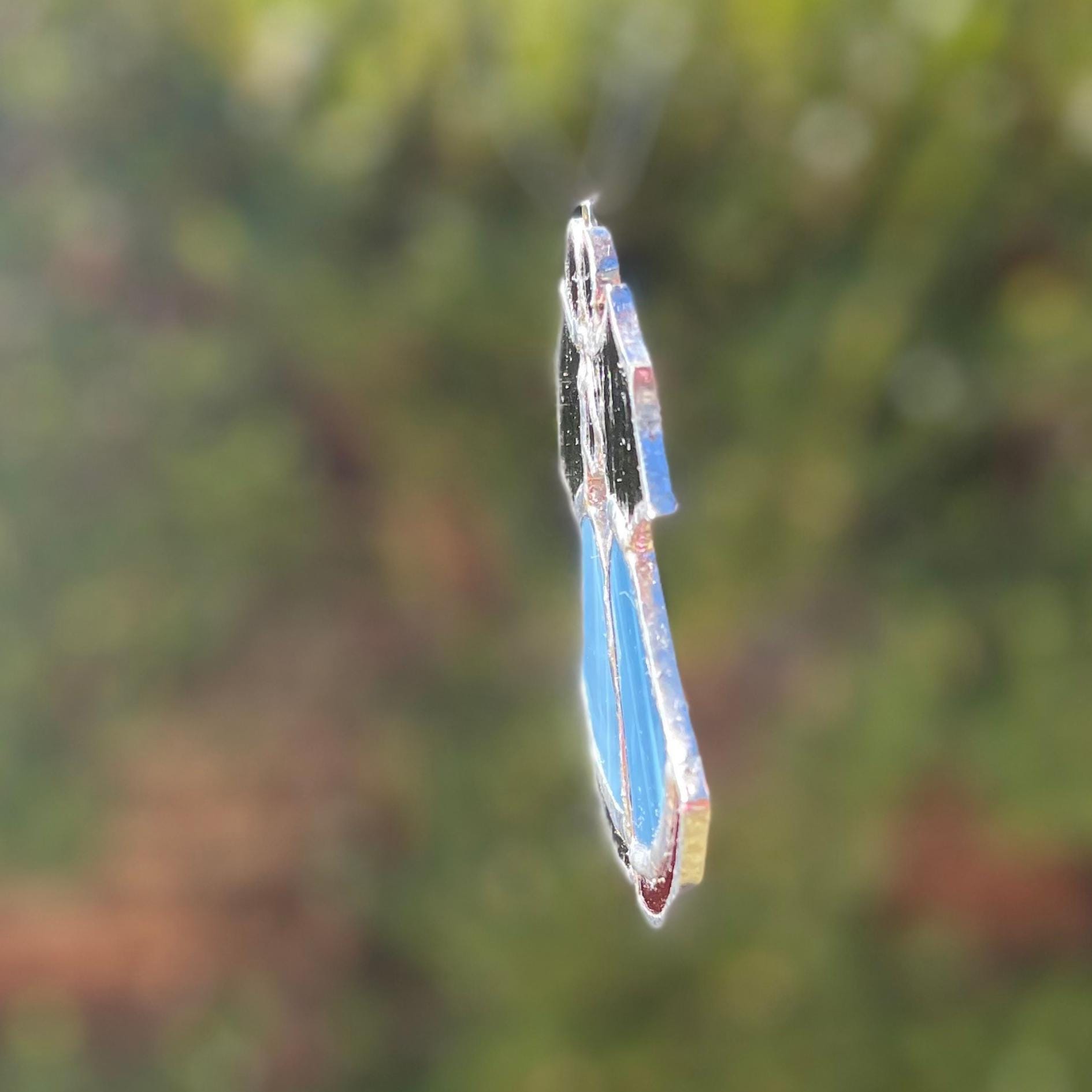 Christmas Bells Stained Glass Ornament | Handmade Holiday Suncatcher | Festive Window Décor | Winter Gift | Glass Christmas Art