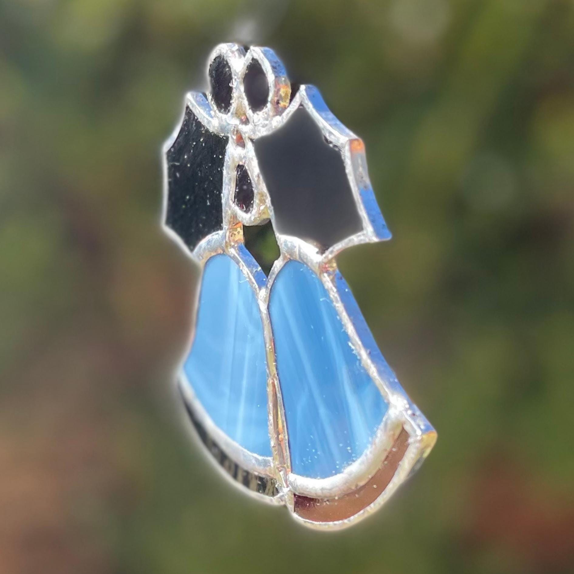 Christmas Bells Stained Glass Ornament | Handmade Holiday Suncatcher | Festive Window Décor | Winter Gift | Glass Christmas Art